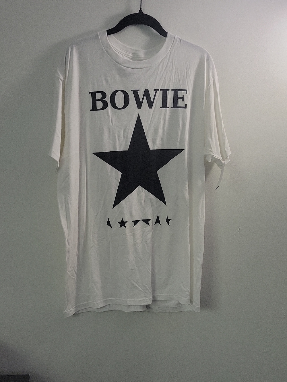 Bowie Graphic Star T-Shirt in White and Black